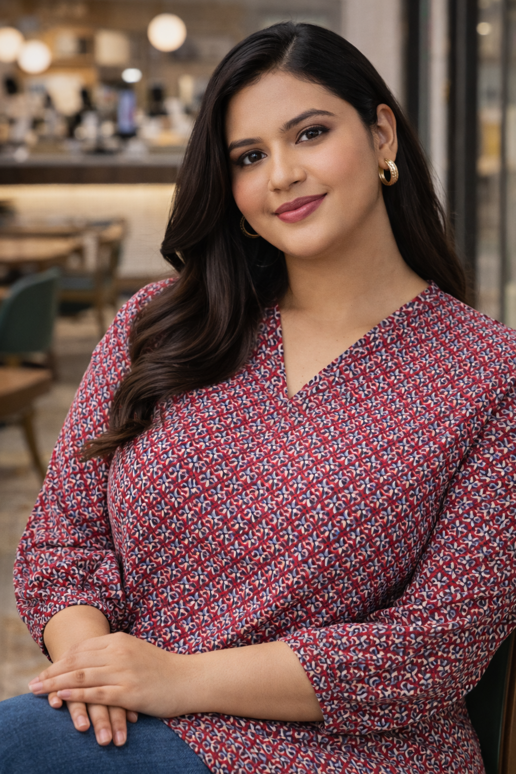 Traditional Booti Print Top with Modern Charm